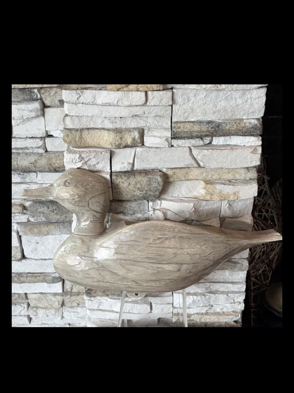 Wall Pocket Syroco Duck Textured Plastic MCM Cottage She Shed